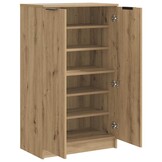 vidaXL Schoenenkast 59x35x100,5 cm bewerkt hout artisanaal eikenkleur