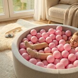 Ballenbak ballen poeder roze (70mm) 500 stuks
