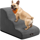Feandrea Huisdierentrap - 3 treden - 57 x 40 x 40 cm - Leigrijs