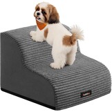Feandrea Huisdierentrap - 3 treden - 57 x 40 x 40 cm - Leigrijs