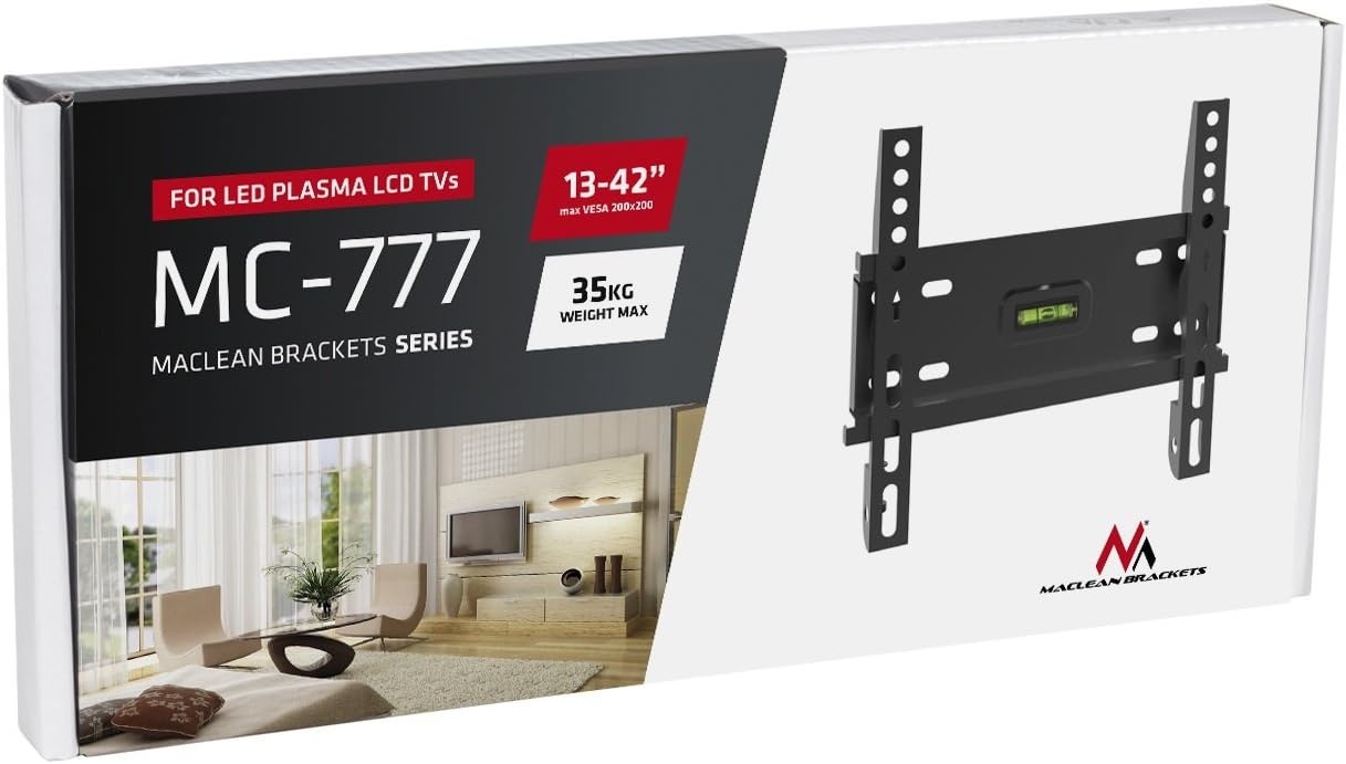 Maclean MC-777 Universele TV Wandbeugel - 13-42 inch - Zwart - Max. 35 kg