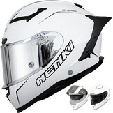 NENKI NK-871 Integraalhelm - Motorhelm met zonnevizier - Zwart/Rood - Maat XL