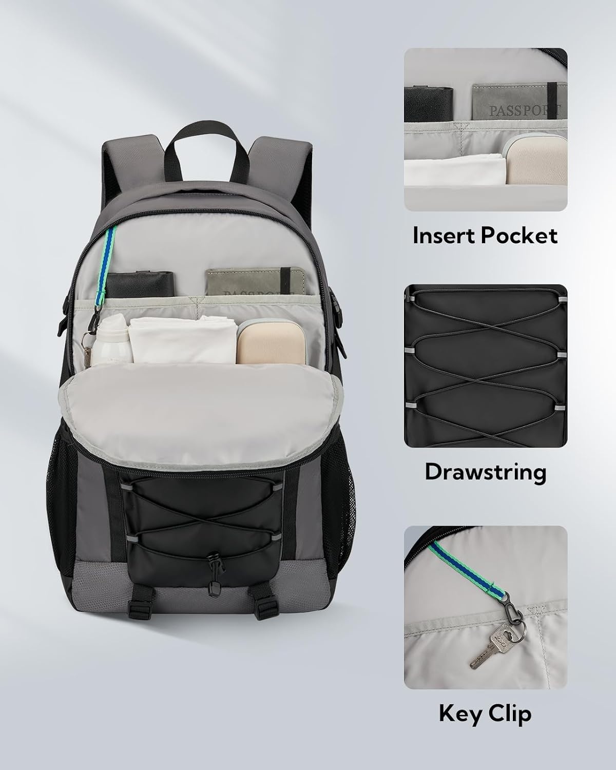 25L Trekkingrugzak met Laptopvak (Grijs) - 57% Korting!