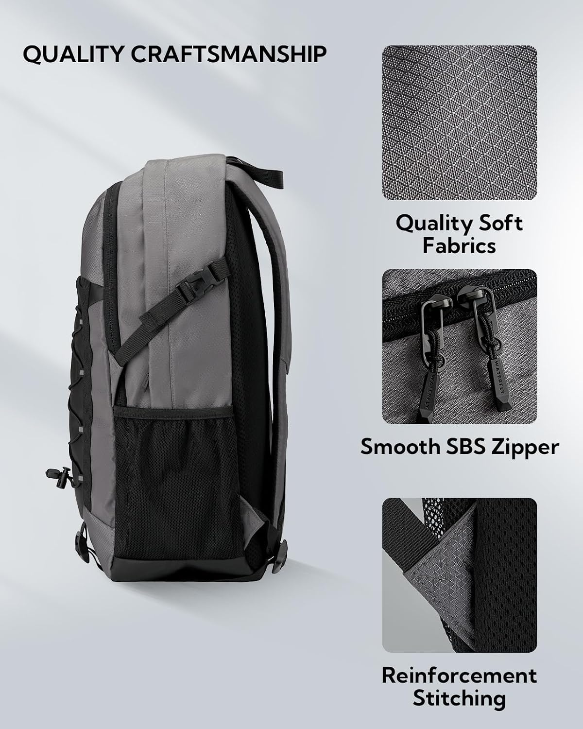 25L Trekkingrugzak met Laptopvak (Grijs) - 57% Korting!