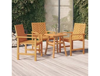vidaXL Tuinstoelen Massief Acaciahout 3 stuks - 41% Korting!