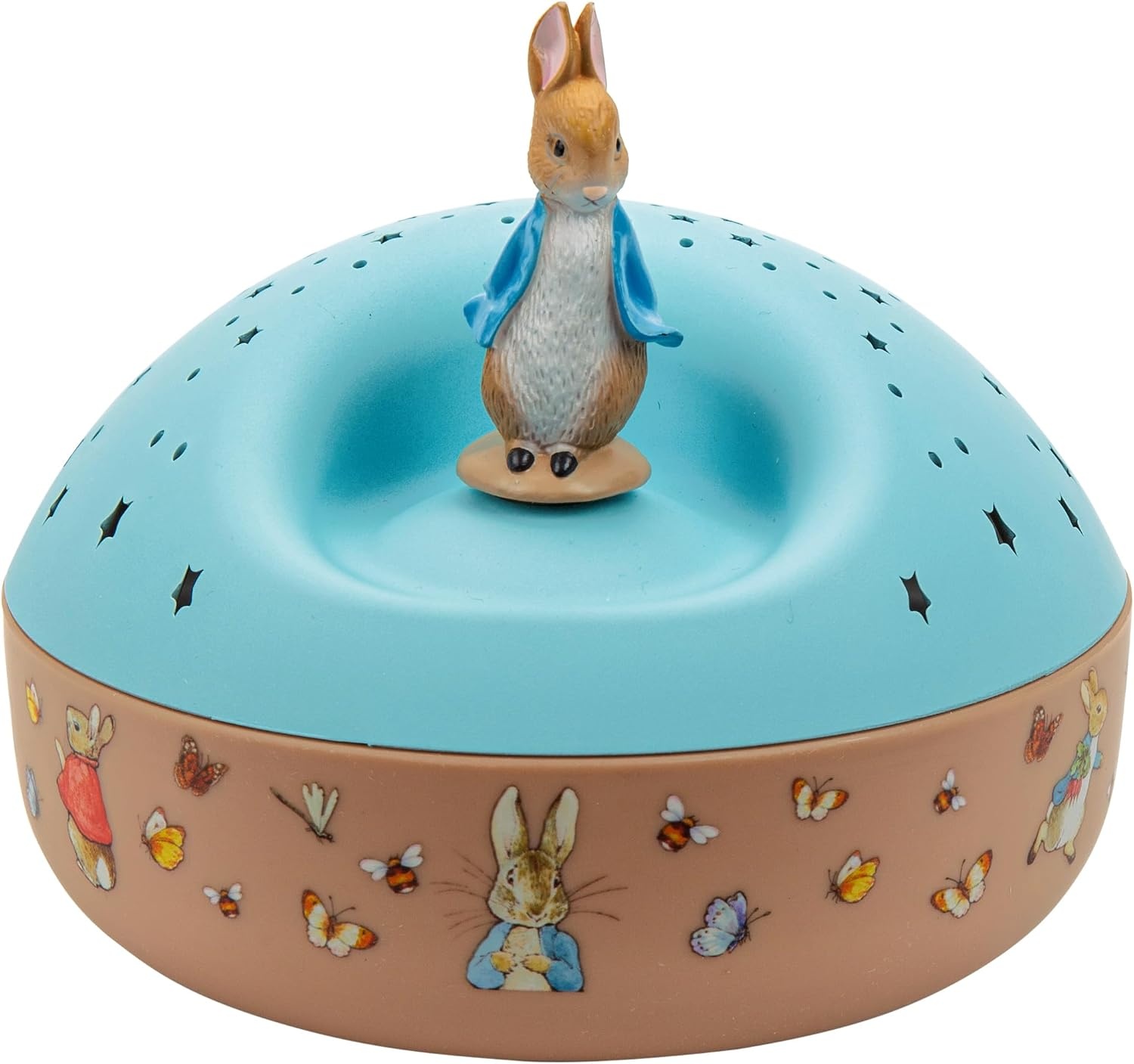 TROUSSELIER - Peter Rabbit. - Nachtlampje - Ideaal cadeau voor kinderen - Muzikale sterrenprojector - Draaibaar figuur - Batterijen inbegrepen