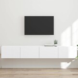 vidaXL TV Wandkast 2 pcs Wit 60 x 31 x 29.5 cm Bewerkt hout