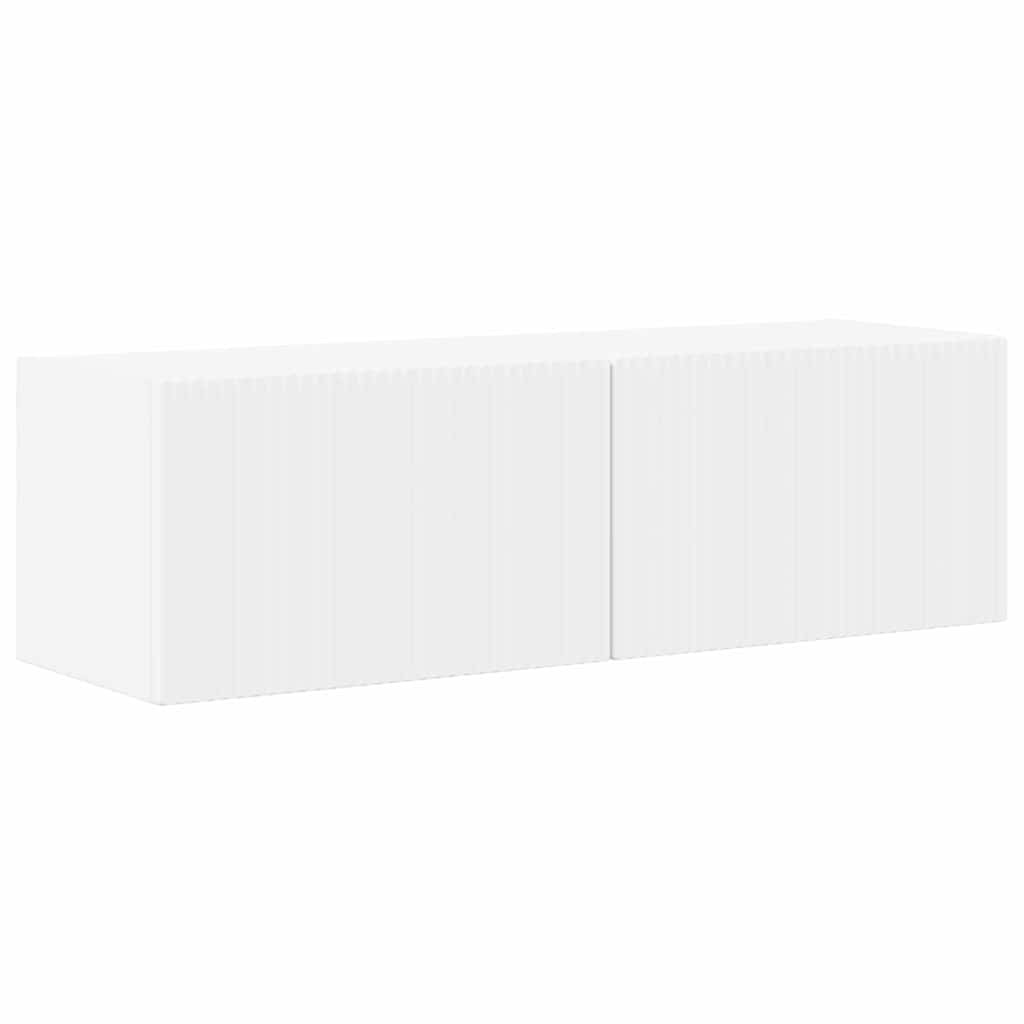 vidaXL TV Wandkast 2 pcs Wit 60 x 31 x 29.5 cm Bewerkt hout