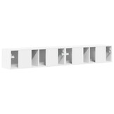 vidaXL TV Wandkast 2 pcs Wit 60 x 31 x 29.5 cm Bewerkt hout