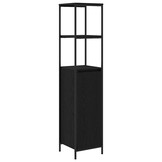 vidaXL Badkamermeubel met planken 36x35x165 cm zwart eikenkleurig