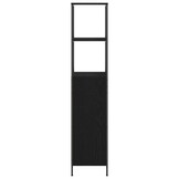 vidaXL Badkamermeubel met planken 36x35x165 cm zwart eikenkleurig