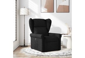 Verstelbare fauteuil stof zwart - 35% Korting