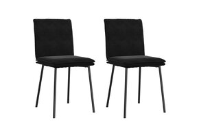 Eetkamerstoelen Fluweel Zwart (2 stuks) - 58% Korting!