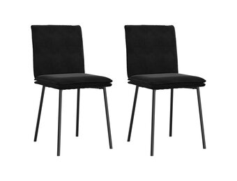 vidaXL Eetkamerstoelen 2 st fluweel zwart