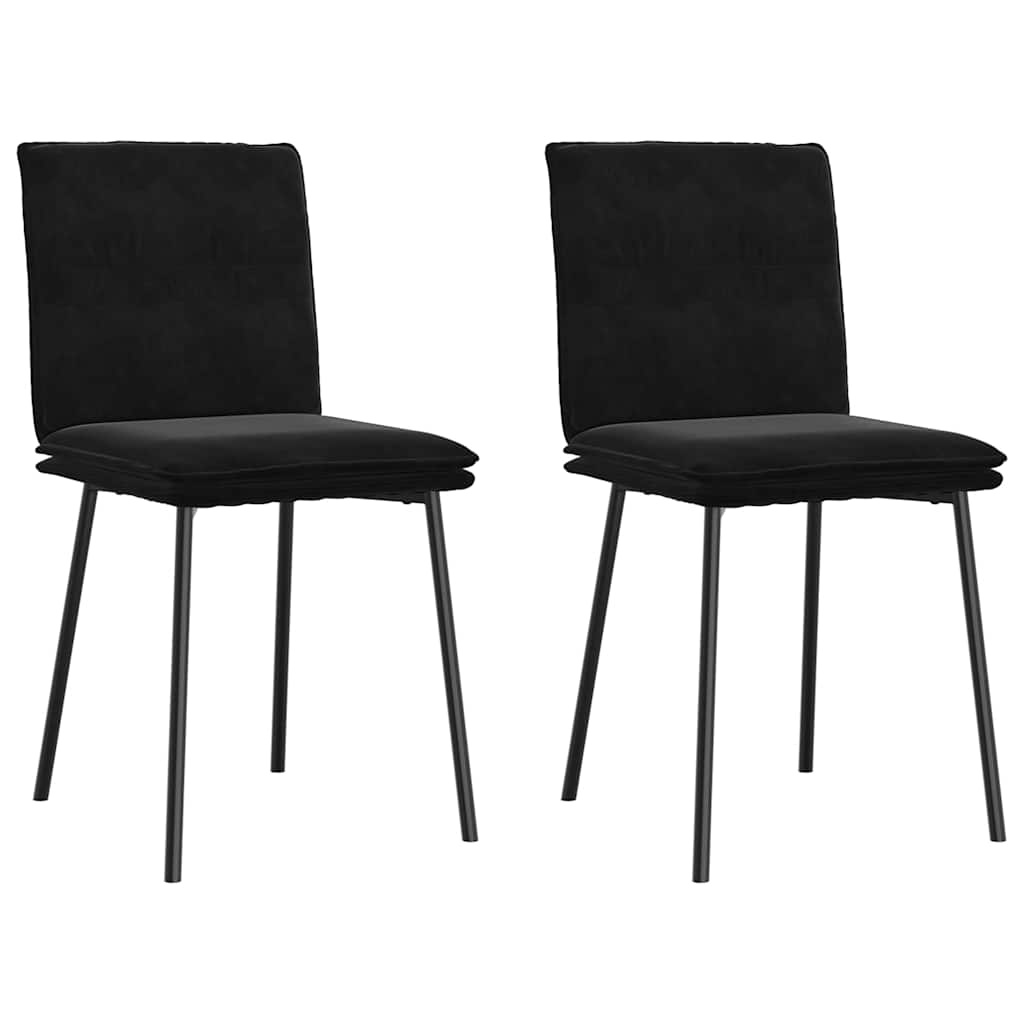 vidaXL Eetkamerstoelen 2 st fluweel zwart