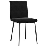 vidaXL Eetkamerstoelen 2 st fluweel zwart