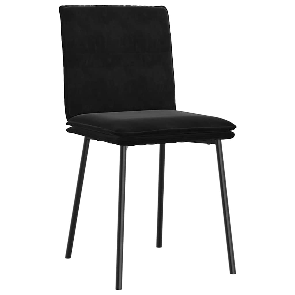 vidaXL Eetkamerstoelen 2 st fluweel zwart