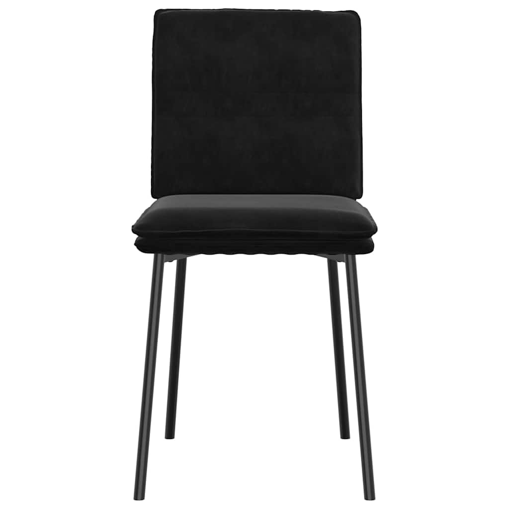 vidaXL Eetkamerstoelen 2 st fluweel zwart
