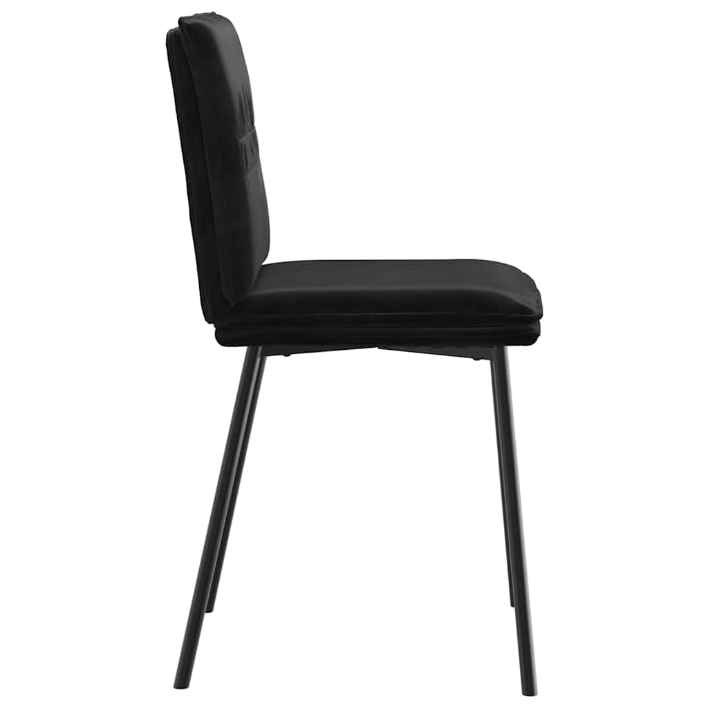 vidaXL Eetkamerstoelen 2 st fluweel zwart