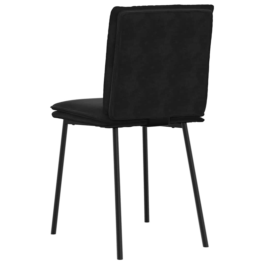 vidaXL Eetkamerstoelen 2 st fluweel zwart