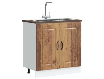 41% Korting: Spoelbakonderkast Kalmar 80cm Oud Hout