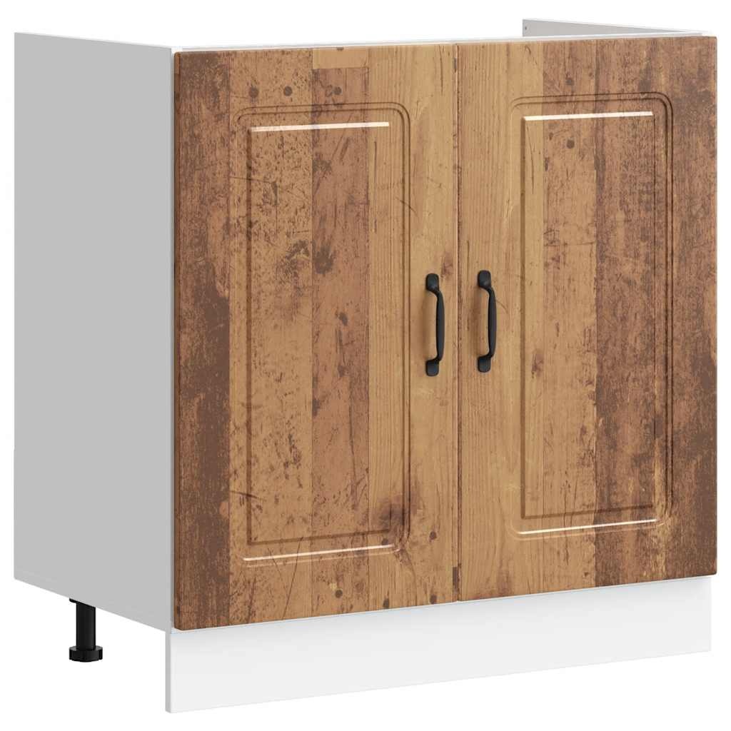 41% Korting: Spoelbakonderkast Kalmar 80cm Oud Hout