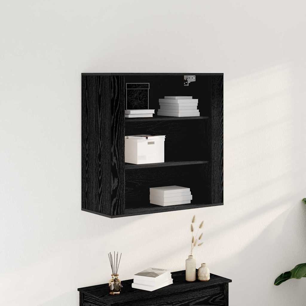 Wandkast Zwart Eiken 80x33x80cm - 71% Korting!