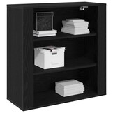 Wandkast Zwart Eiken 80x33x80cm - 71% Korting!