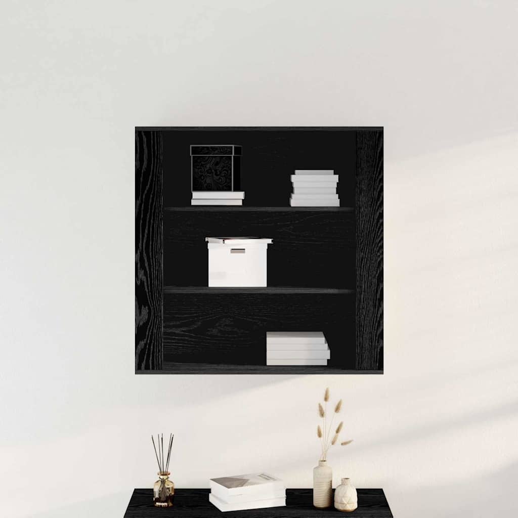 Wandkast Zwart Eiken 80x33x80cm - 71% Korting!