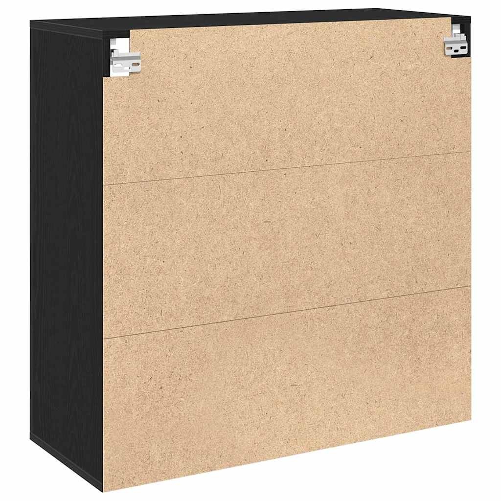 Wandkast Zwart Eiken 80x33x80cm - 71% Korting!