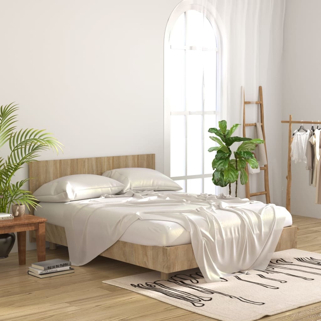 Hoofdbord Sonoma Eikenhout Bewerkt 160x80 cm - 60% Korting