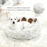 65cm Ø Pluizig Huisdierbed Donzig Hondenbed Kalmerend Kattenbed Wasbaar Kattenmand winter Huisdier Slaapkussen warm Anti-Slip Hondenmand voor Kleine en Middelgrote Honden