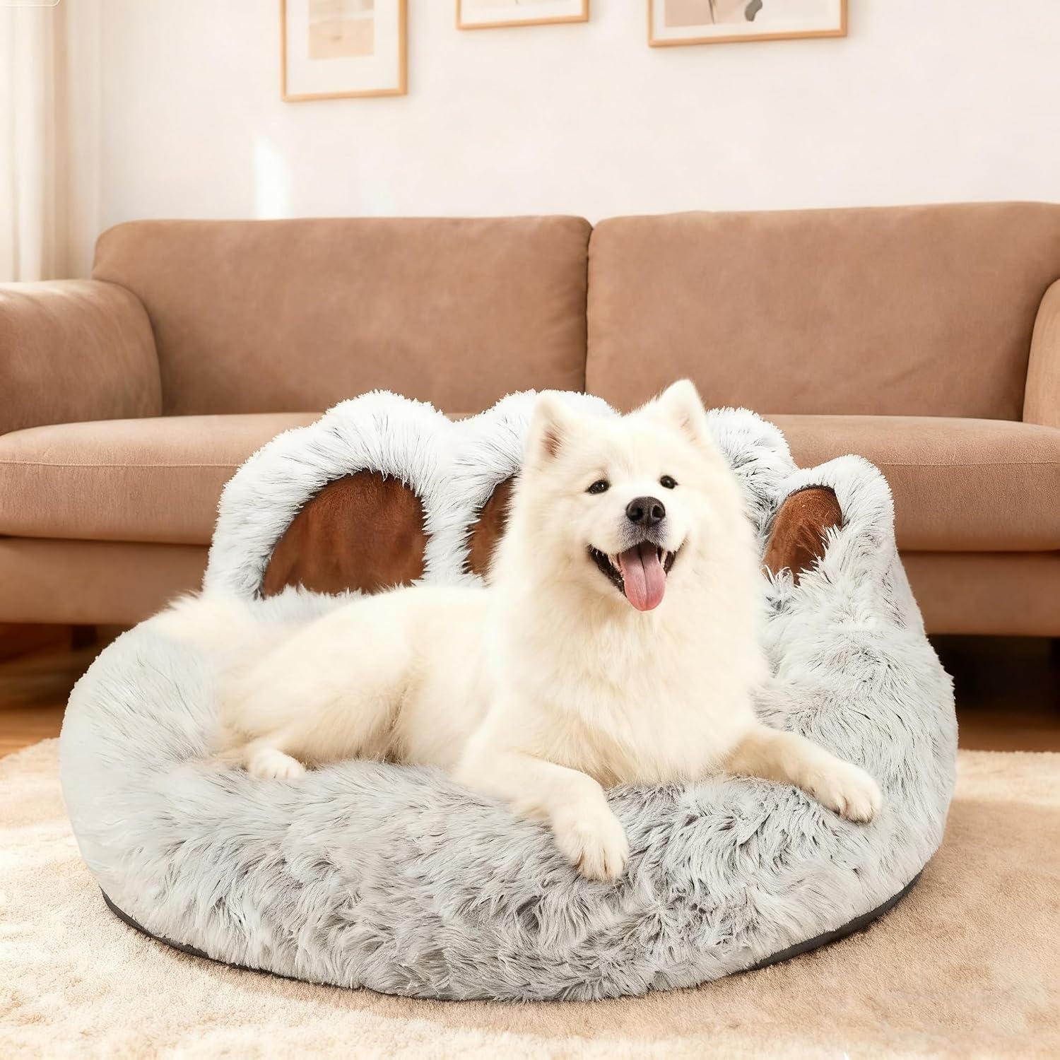 Huisdierbed Hondenbed Kattenbed - Ø 65cm Pluizig Warm & Wasbaar - 61% Korting!