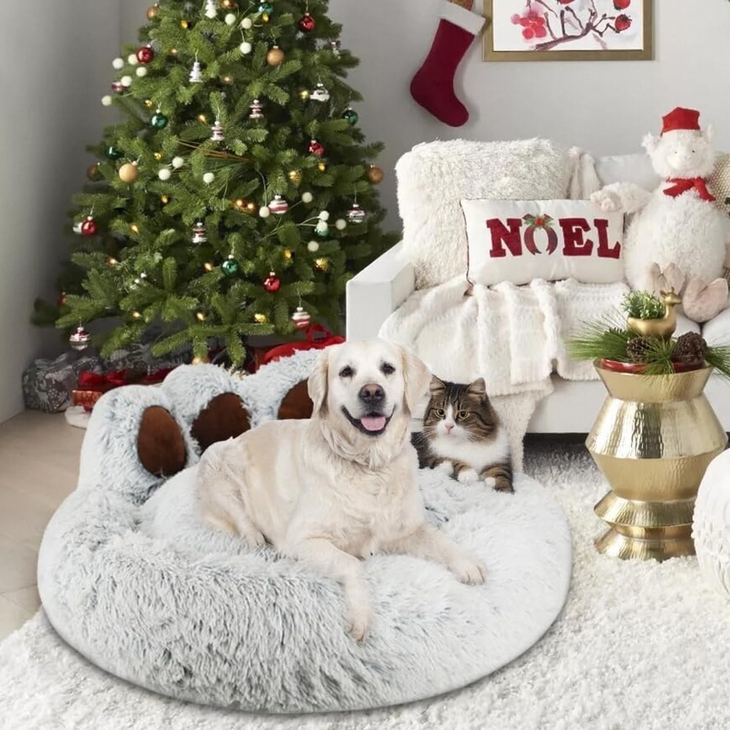 Huisdierbed Hondenbed Kattenbed - Ø 65cm Pluizig Warm & Wasbaar - 61% Korting!