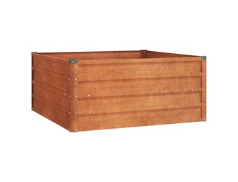 vidaXL Plantenbak verhoogd 100x100x45 cm cortenstaal roestig