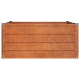 vidaXL Plantenbak verhoogd 100x100x45 cm cortenstaal roestig