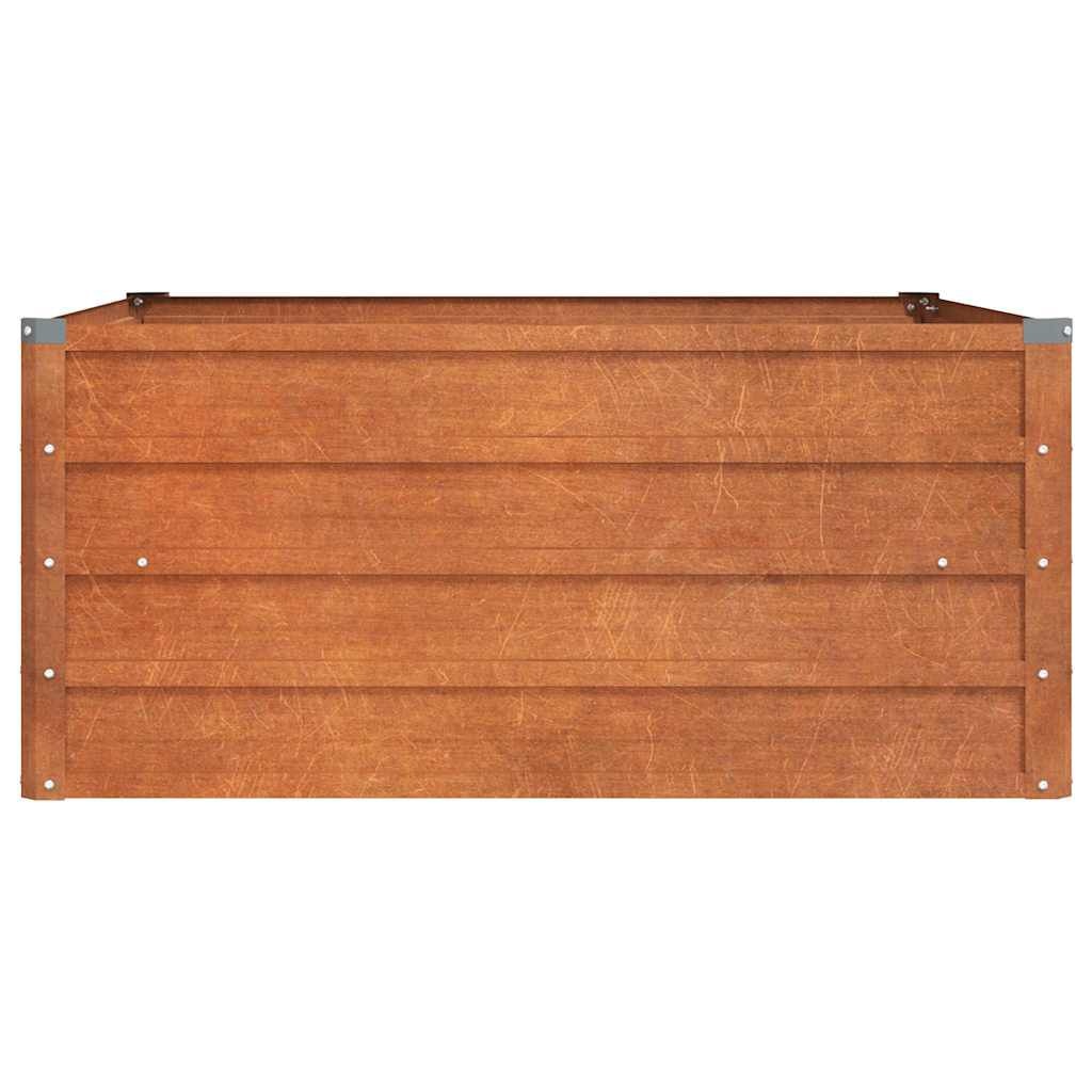 vidaXL Plantenbak verhoogd 100x100x45 cm cortenstaal roestig