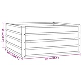 vidaXL Plantenbak verhoogd 100x100x45 cm cortenstaal roestig