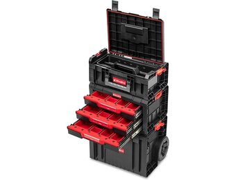 OliveBird Mobiele Gereedschapswagen met 3 Laden - Zwart/Rood - 445 x 375 x 755 mm