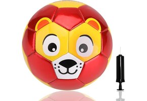 Mini Voetbal Leeuw Maat 2 | Zacht Rubber | Incl. Pomp | 47% Korting