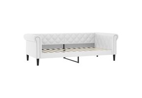 Slaapbank 90x200 cm Kunstleer Wit - 52% Korting