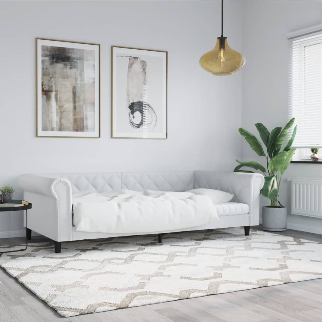 vidaXL Slaapbank 90x200 cm kunstleer wit