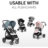 hauck universele zitverkleiner voor buggy’s en wandelwagens/Katoen/Ademend/Zacht/Eenvoudige bevestiging/Zomer & winter/Grijs