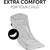hauck universele zitverkleiner voor buggy’s en wandelwagens/Katoen/Ademend/Zacht/Eenvoudige bevestiging/Zomer & winter/Grijs