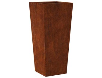 vidaXL Plantenbak 35x35x75 cm weervast staal