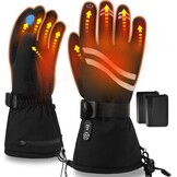 Verwarmbare Handschoenen Skiën - 3 Warmtestanden, Waterdicht, Zwart 2XL