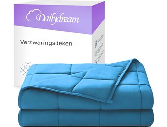 Dailydream Verzwaringsdeken - 155 x 200 cm - 7,5 kg - Blauw - 100% Katoen