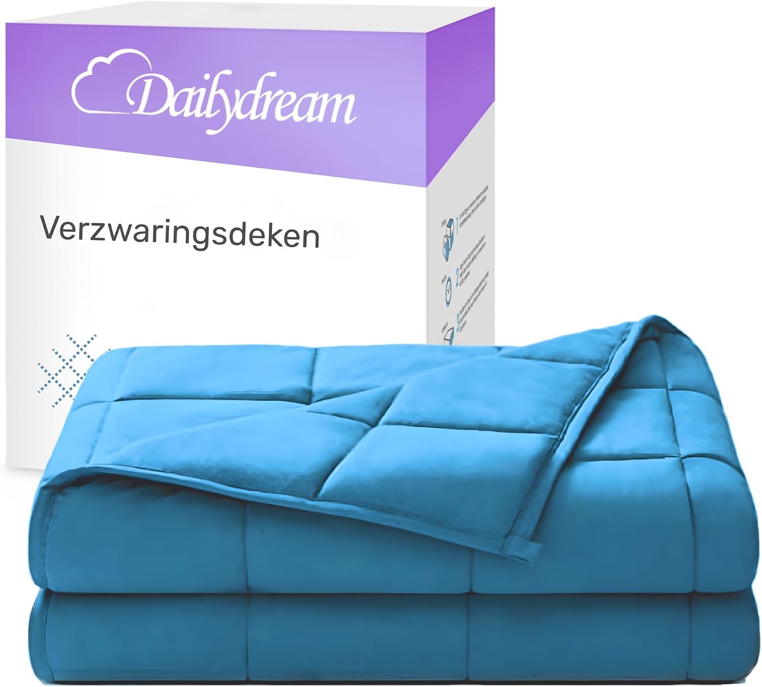 Dailydream Verzwaringsdeken - 155 x 200 cm - 7,5 kg - Blauw - 100% Katoen