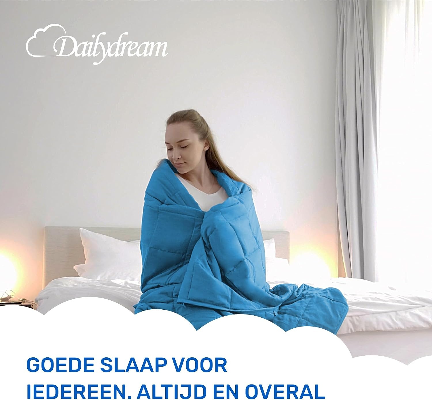 Dailydream Verzwaringsdeken - 155 x 200 cm - 7,5 kg - Blauw - 100% Katoen