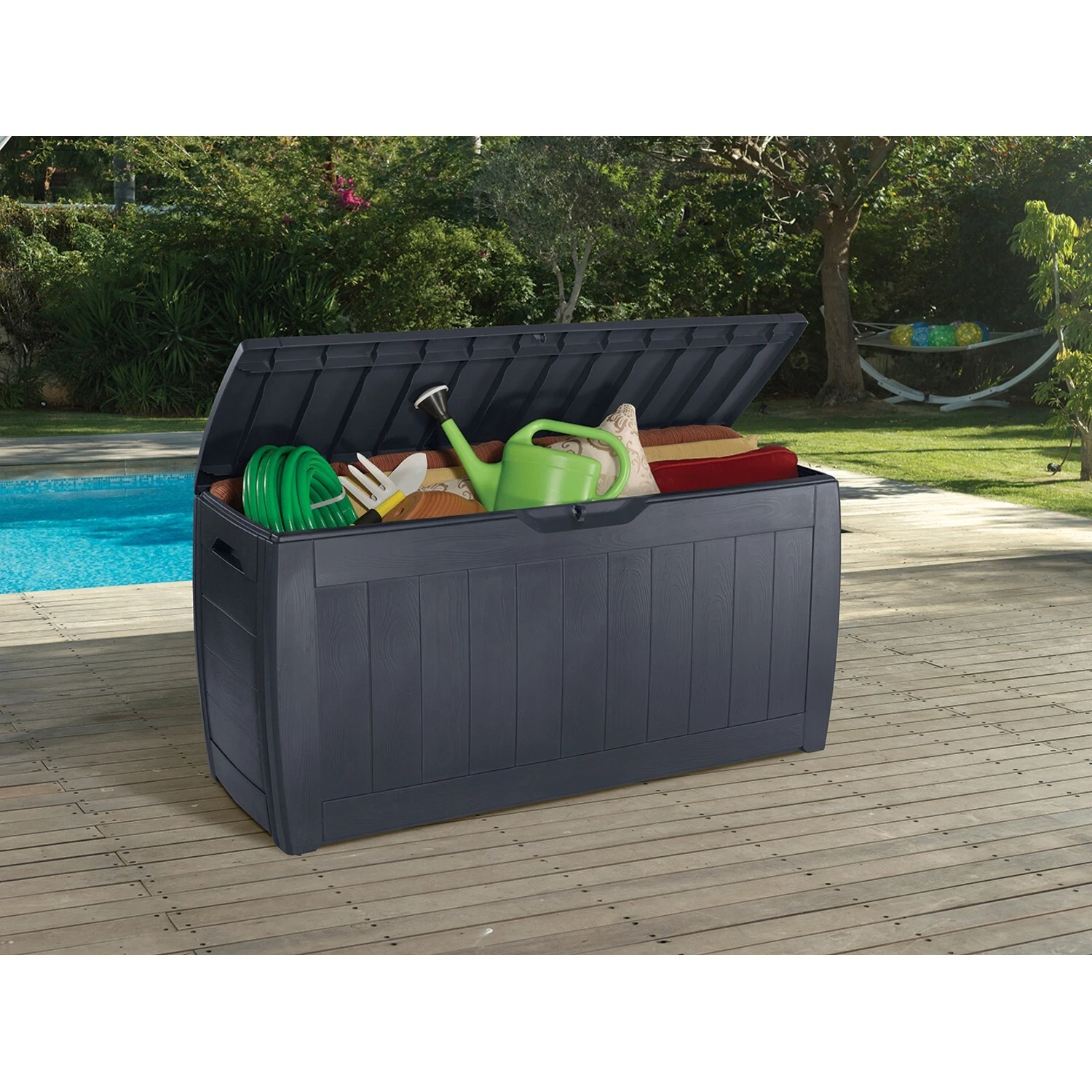 Keter Tuinkist 270 liter Grafiet - Opbergbox voor Kussens en Tuinaccessoires